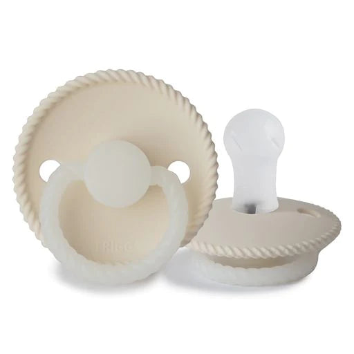 Cream Night Rope Silicone Pacifier